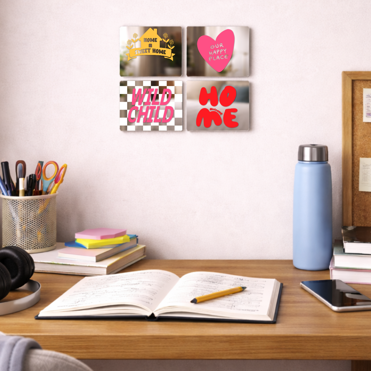 Happy Place Affirmation Mirror Set (4pcs)