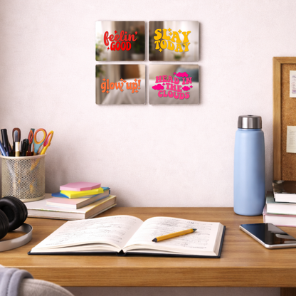 Feel Good Energy  Affirmation Mirror Set (4pcs)