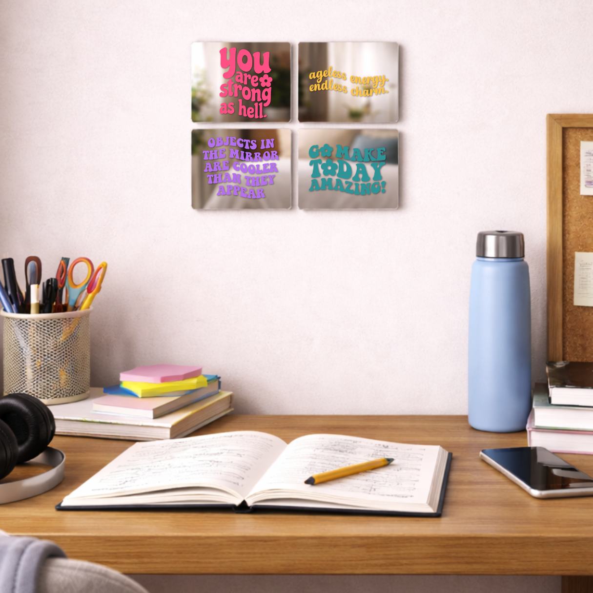 Confident AF Affirmation Mirror Set (4pcs)