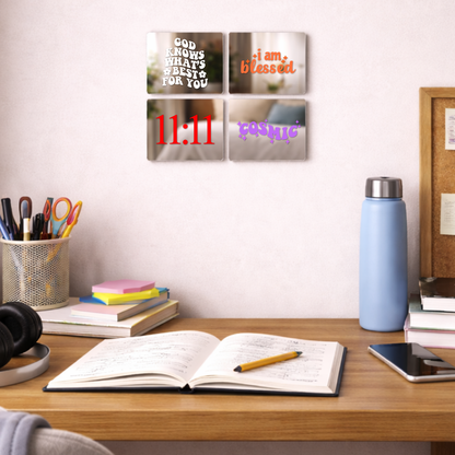 Manifest & Believe Affirmation Mirror Set (4pcs)