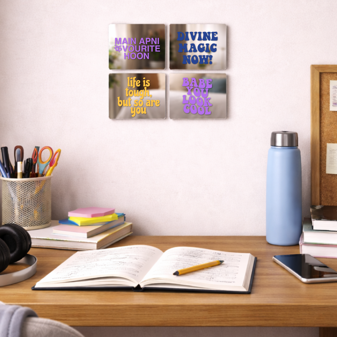 Confidence Glow Affirmation Mirror Set (4pcs)