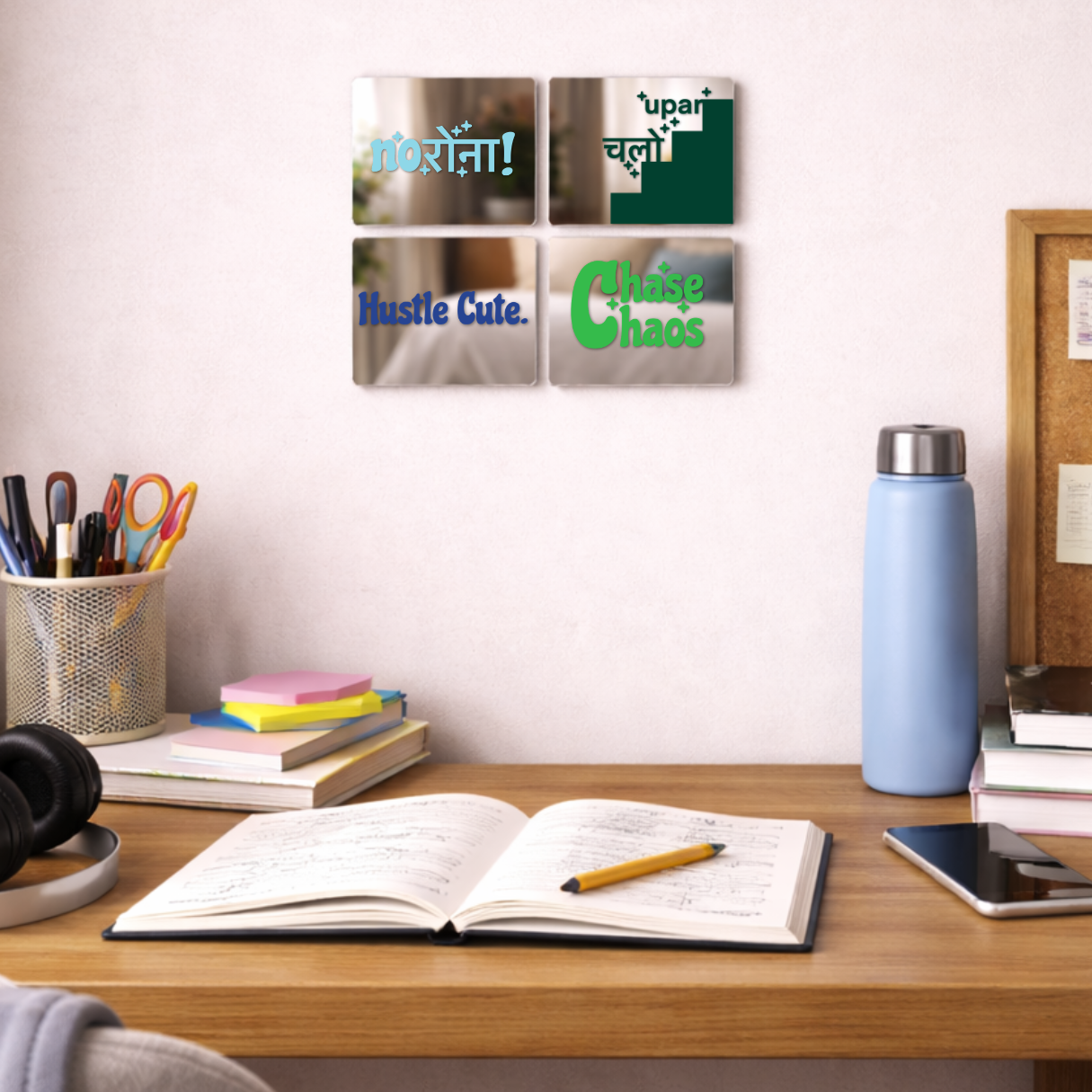 Cute Hustle Club Affirmation Mirror Set (4pcs)