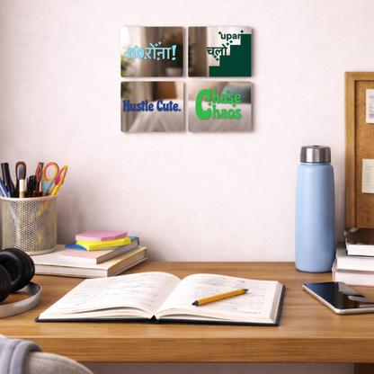 Cute Hustle Club Affirmation Mirror Set (4pcs)