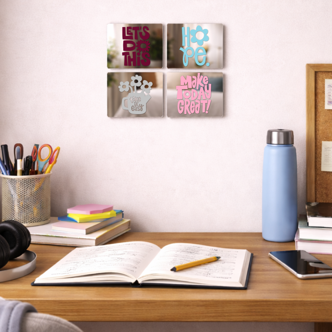 Chill & Shine Mirror Set Affirmation Mirror Set (4pcs)