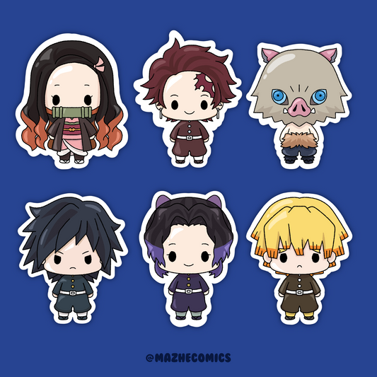 Demon Slayer Stickers (6pcs)