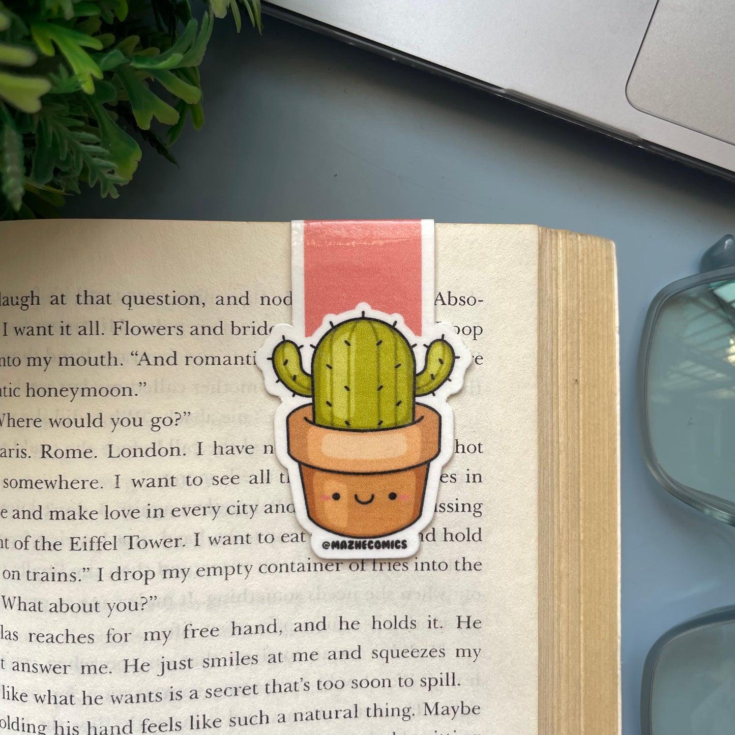 Cute Cactus Bookmark