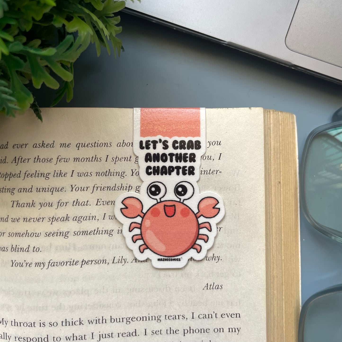 Crabby Magnetic Bookmark