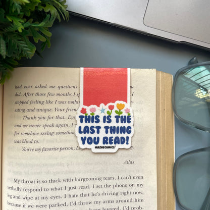 Set of 2 Last Thing You Read Magnetic Bookmarks