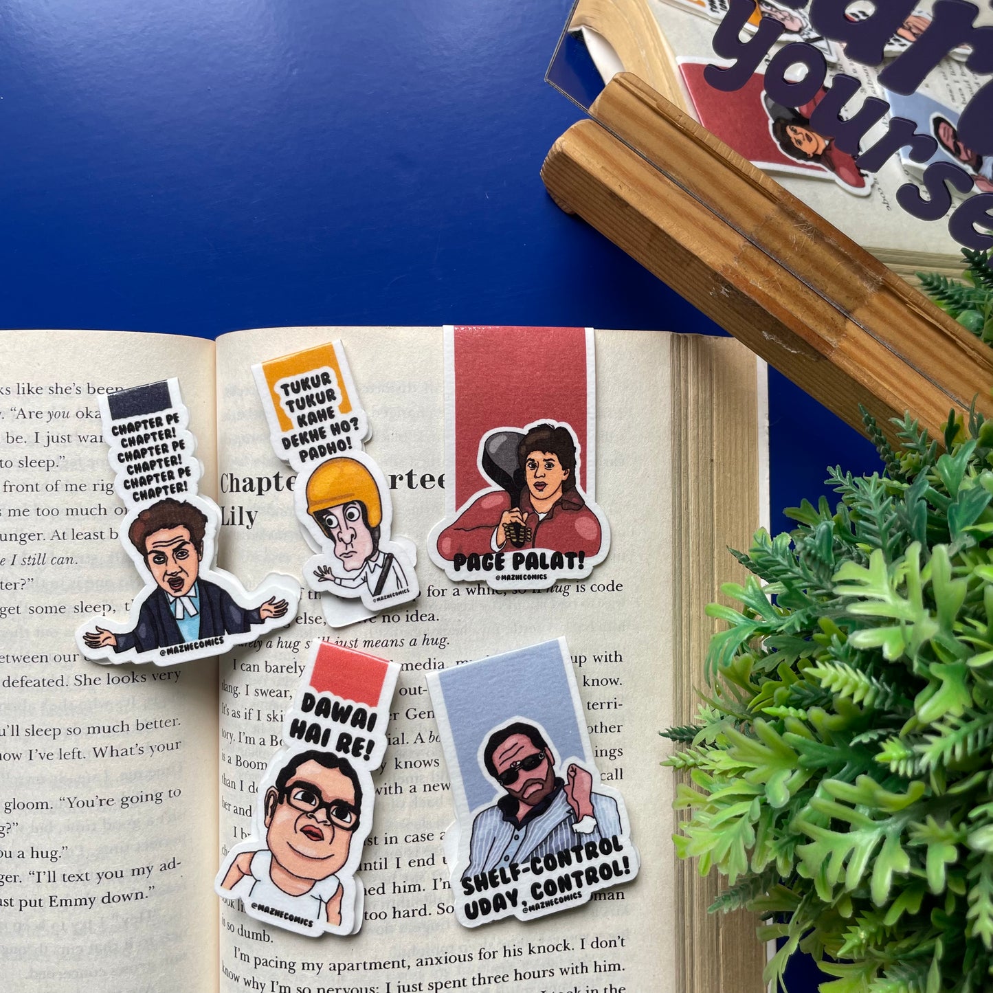 Set of 5 Bollywood Themed Magnetic Bookmarks