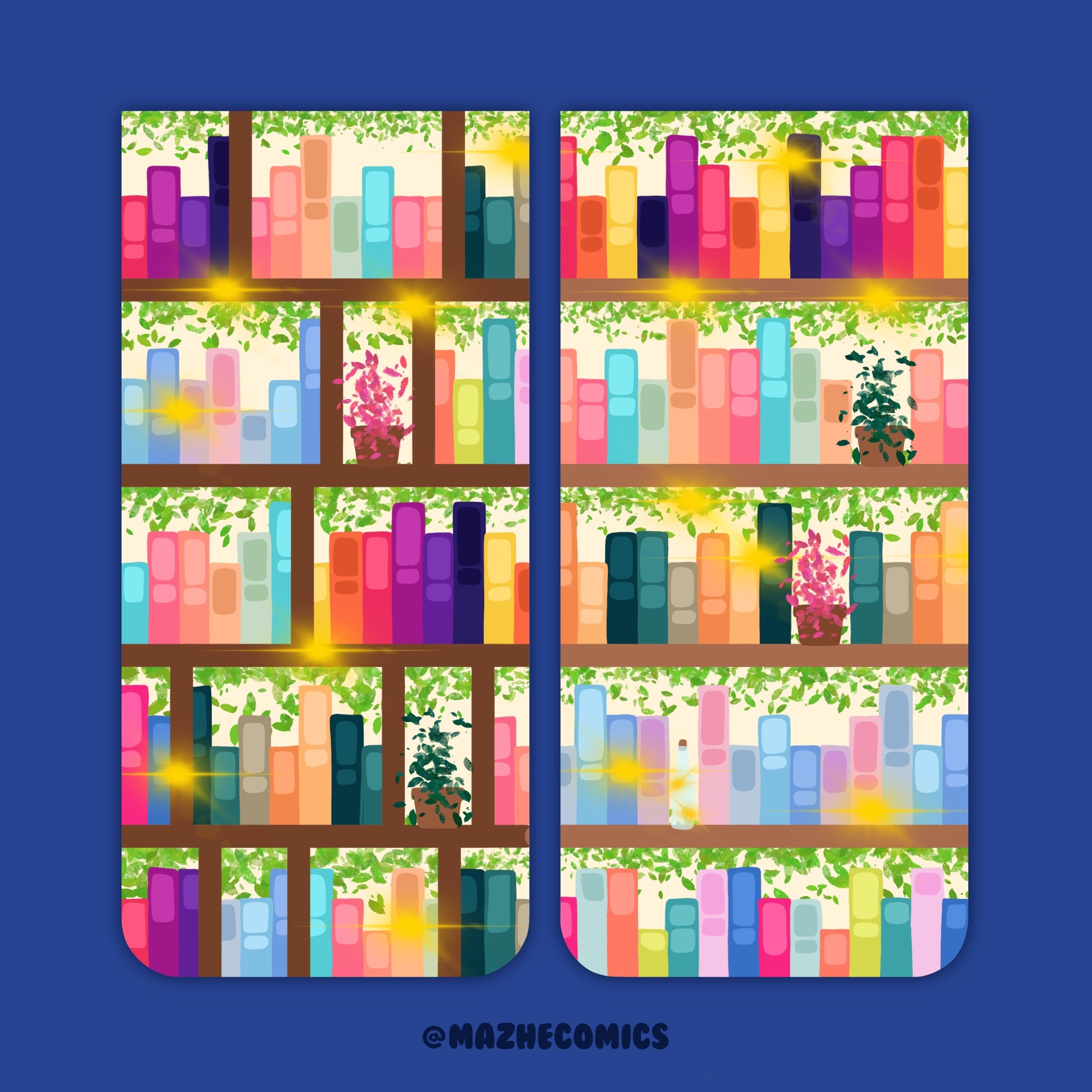 Set of 2 Dreamy Library Magnetic Bookmarks – MazheComics