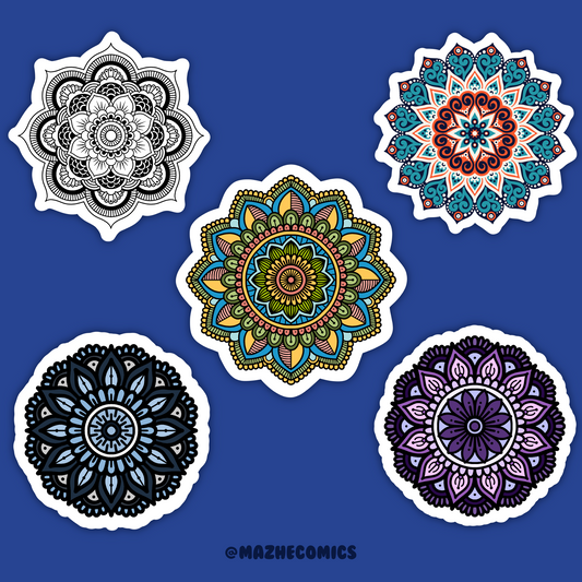 Mandala Stickers (5pcs)