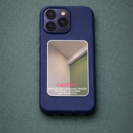 Caution Phone Mirror