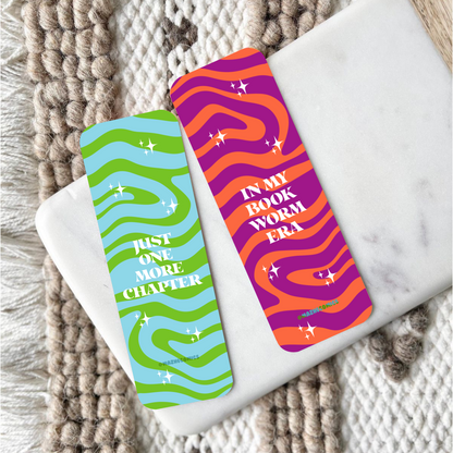 Set of 2 Swirly Print Long Bookmark