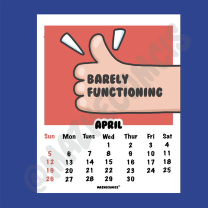 Hang In There 2026 Calendar