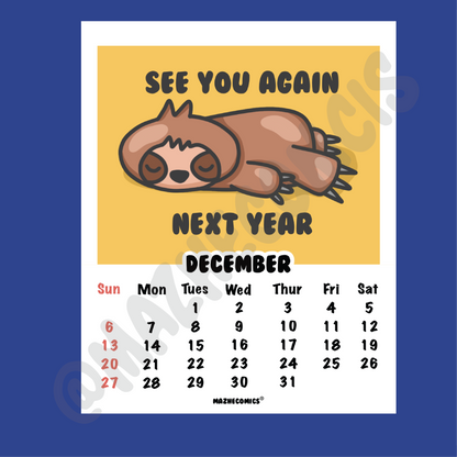 Hang In There 2026 Calendar